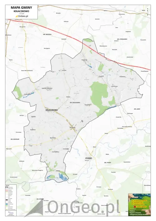 Mapa gminy Kołaczkowo